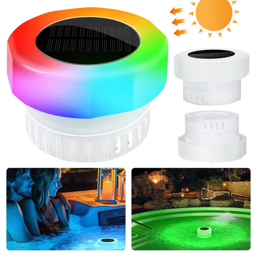 Solar Powered Floating Chlorine Dispenser with Colorful Light