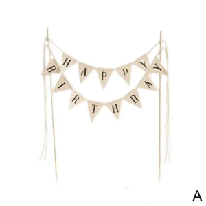 Birthday Cake Flag Topper Decoration
