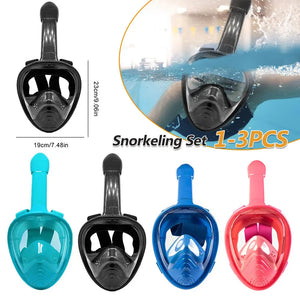 Full Face Snorkel Mask 180 Degree Panoramic View for Kids