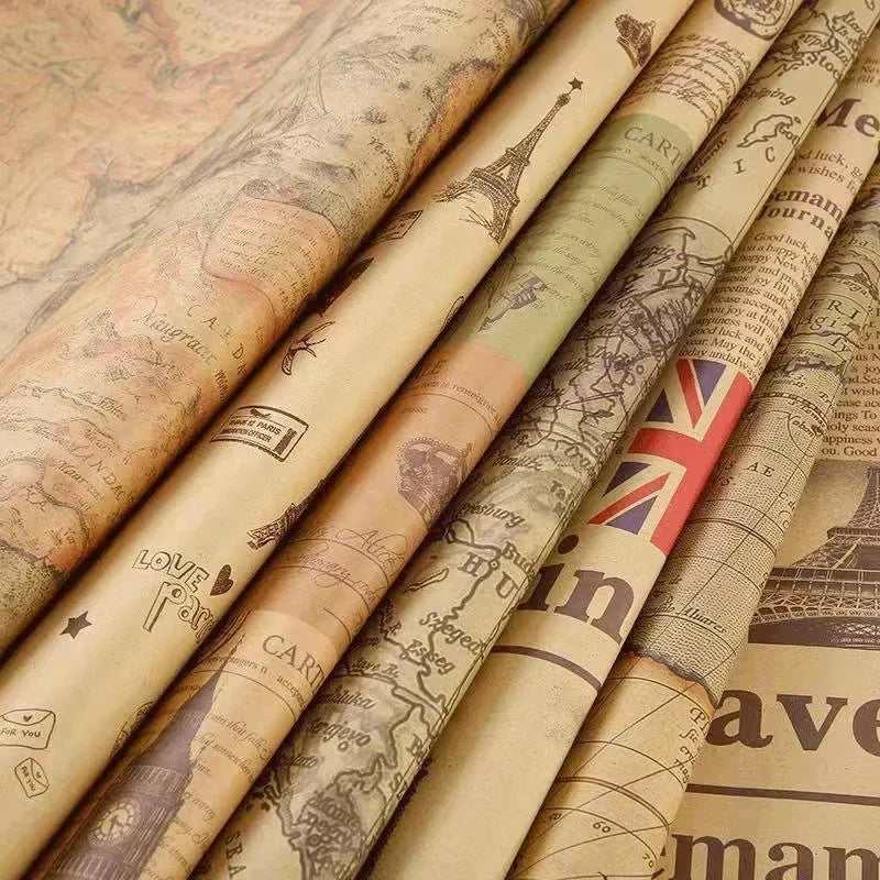 Retro Crafting Wrapping Paper