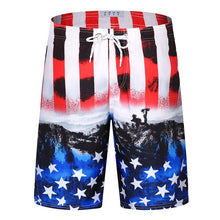 Colorful 3D Print Graphic Swim Trunks