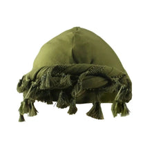 Burr Trim Twisted Tail Fringe Cotton Bandana Hat
