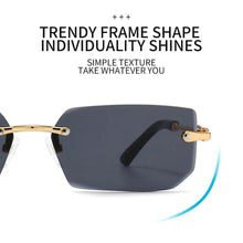 UV400 Rimless Rectangle Sunglasses