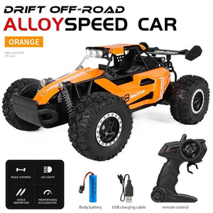 1:16 2WD Car with LED Light 2.4G 20KM/H High Speed Off-Road Climbing Remote Control Car