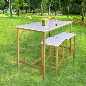 5-Piece Bar Table Set with 4 Stools