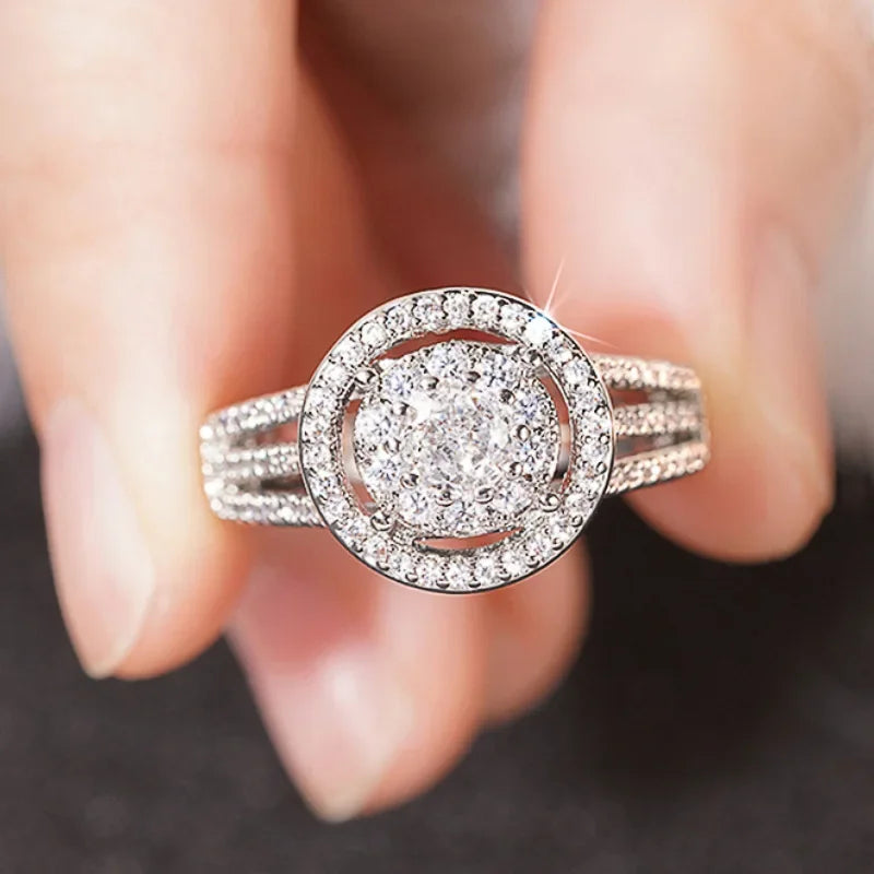 Cubic Zircon Elegant Atmospheric Ring