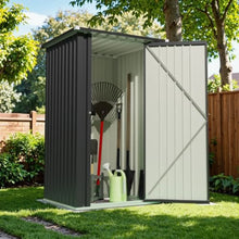 3x3FT Outdoor Storage Shed with Sloping Roof and Single Lockable Door
