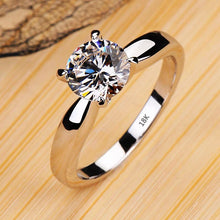 White Tibetan Silver Round Zircon Crystal Ring