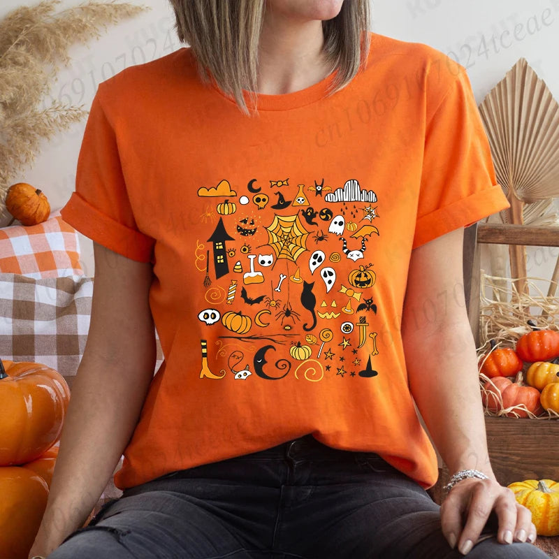Halloween Print Fashion Tops