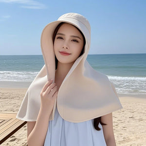 Sun Protection UV Protection Large Brim Face Covering Hat