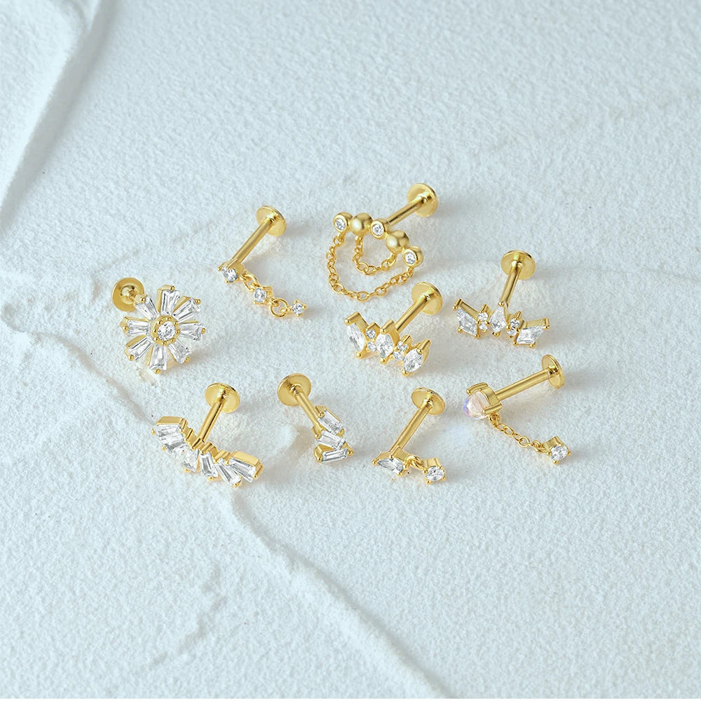 CANNER Simple Flat Head Pierced Stud Earrings