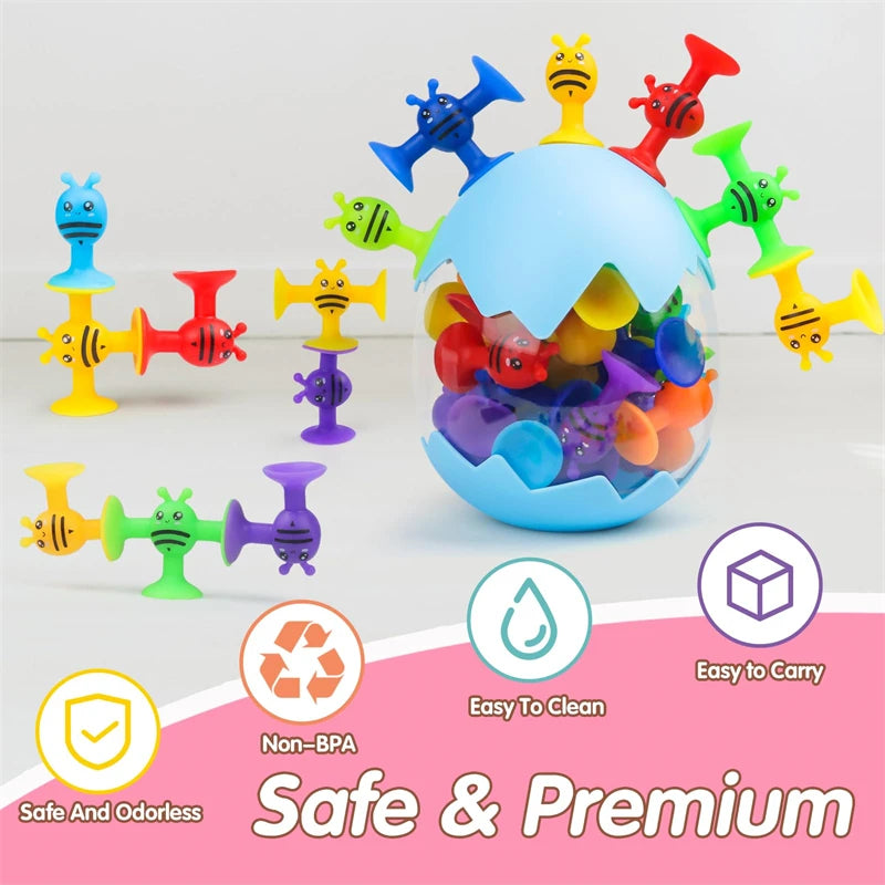 Soft Silicone Suction Cup Building Blocks
