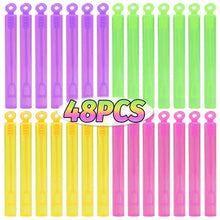 48/10pcs Colorful Empty Bubble Bottle &  Liquid Wand