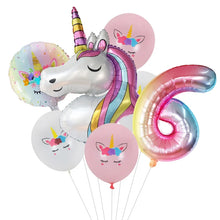 7pcs Unicorn Themed Party Balloons