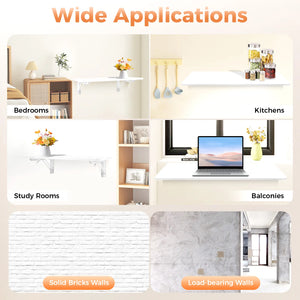 60*40cm Wall Mounted Floating Computer Work Table