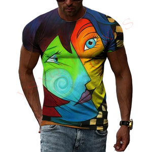 Spanish Impressionist Master Picasso Oil Painting 3D Print T-shirt