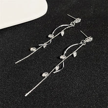 Long Crystal Tassel Earrings For Women