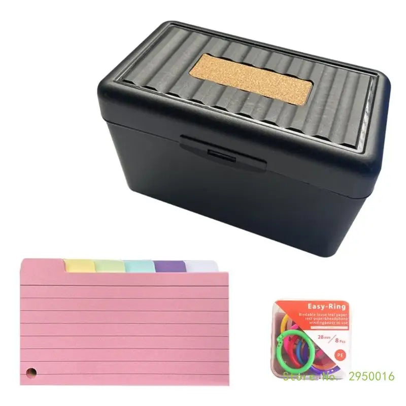 150/200 Sheets Tabbed Colorful Divided Index Card with Box