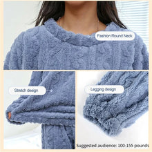Soft Coral Velvet Jacquard Warm Pajama Set for Women