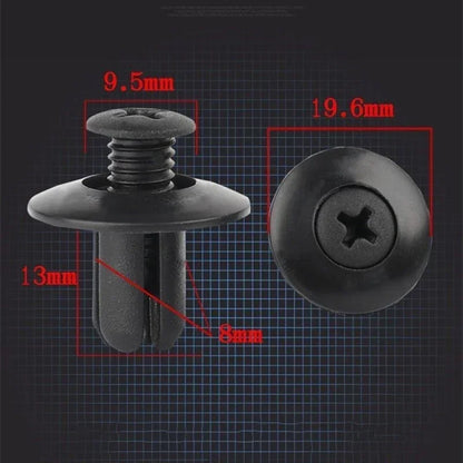 10-200pcs 8mm Plastic Rivets Fasteners