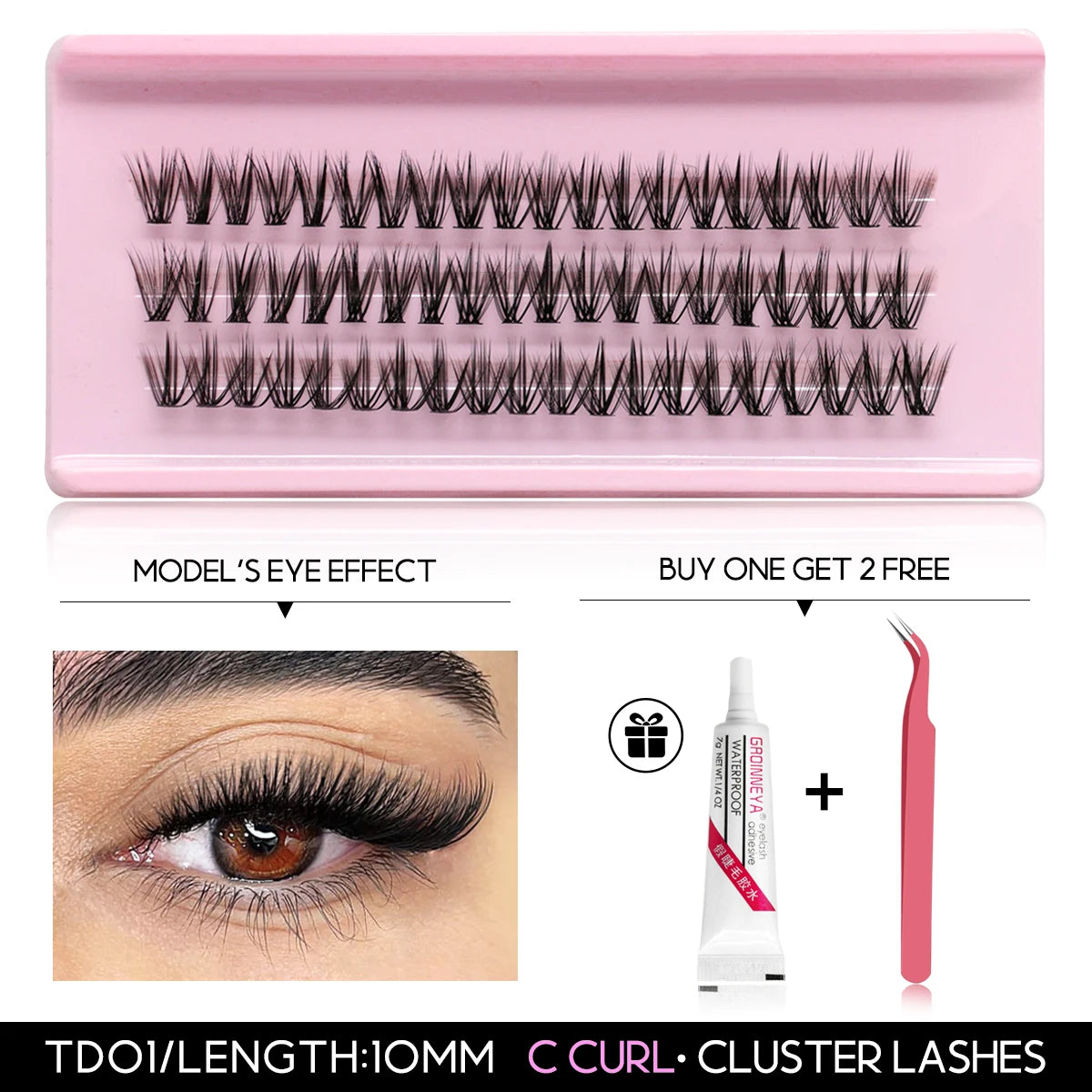 Lash Extension Kit With Lash Bond and Seal Makeup Tools