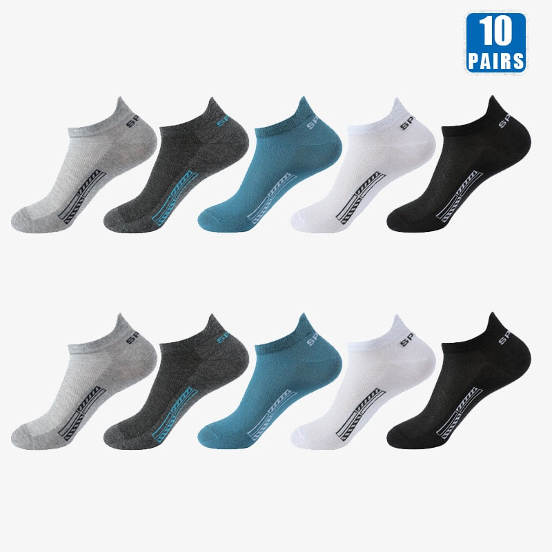 10 Pairs Cotton Crew Ankles