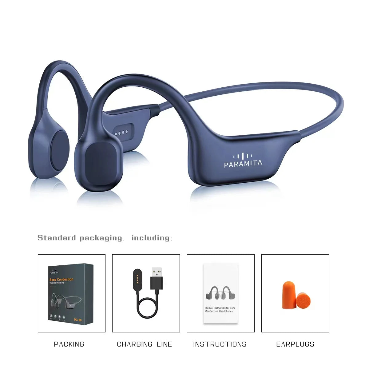 Classic DG08 Bone Conduction Headphone with MIC BT 5.3