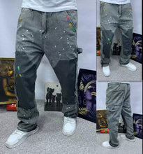 Distressed Vibe Bell Bottom Clean Fit Woodworking Jeans