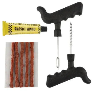 Car Tire Repair Tool Kit with Rubber Strips