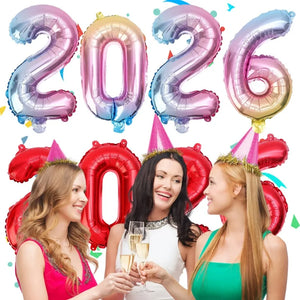 Foil Number New Years Balloon