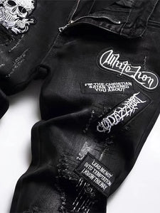 Washed Holed Trendy Fashion Jeans