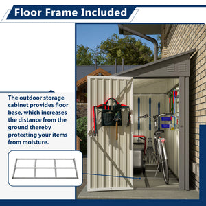4' x 8' Metal Wall Side Storage Sheds & Outdoor Storage
