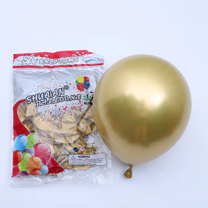 50 pcs 5" Chrome Metallic Helium Balloons