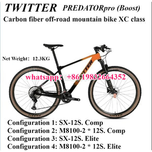 TWITTER PREDATOR Carbon Fiber  Hydraulic Brake Mountain Bike
