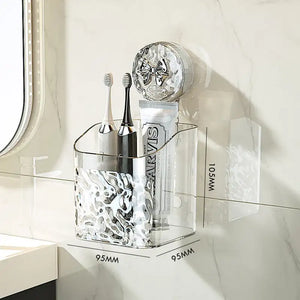 Light Glacier Pattern Suction Cup Shelf Punch-Free Wall Mounted