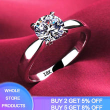 Never Fade Pure White Gold Color 2.0ct Round Cut Zirconia Solitaire Ring