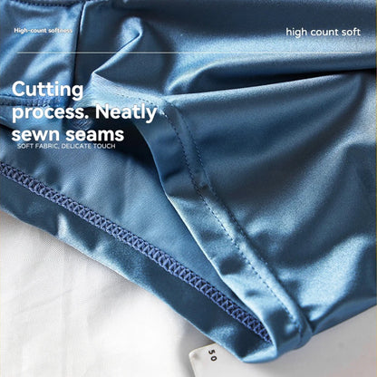 3PCS Satin-like Smooth Cool Solid Boxers