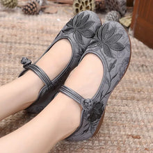 Retro Embroidered Anti-Skid Ballet Shoes