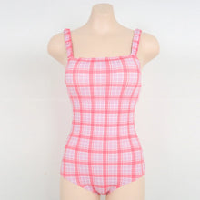 One Piece Plaid Swimming Suit