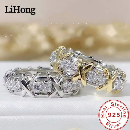 925 Sterling Silver Interlaced With AAA Zircon Crystal Ring