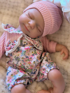 Open Mouth Pascale Full Body Silicone Reborn Girl Doll With Painted Skin