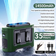 Socoolfan 14500mAh Portable Waist Hanging Dual Air Vents Fan