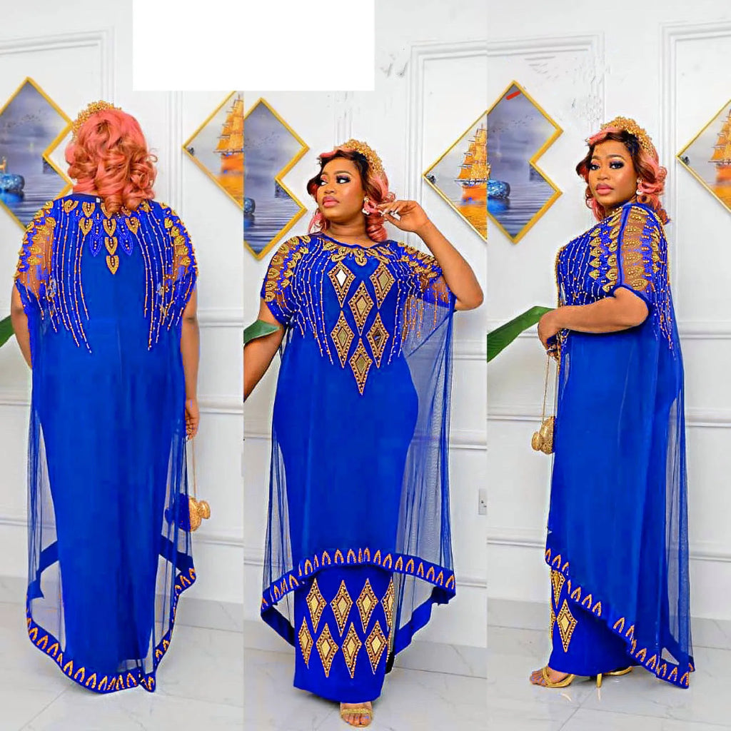Fake Two-Piece Traditional African Dress
