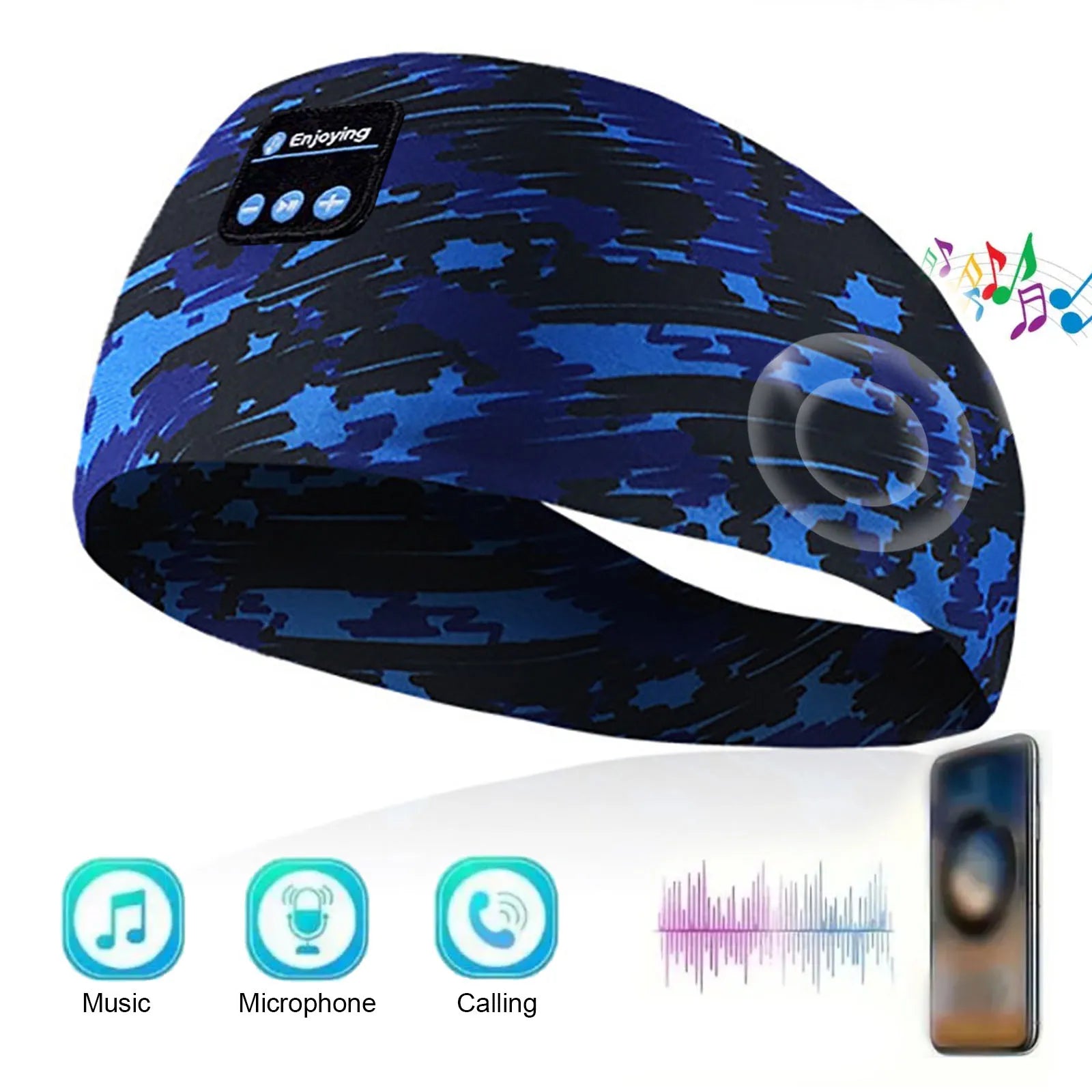 Bluetooth Elastic Wireless Headphones Headband