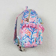 Seagrass Pattern Rose Red Backpack