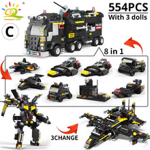 Mobile SWAT Police Station Building Blocks