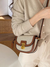 Small Style Contrast Panel Canvas Retro One Shoulder Crossbody Handbags