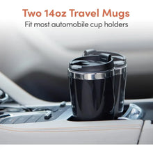 EHC116 Dual Drip Double Coffee Maker with Two 14 Oz Stainless Steel Interior Thermal Travel Mug