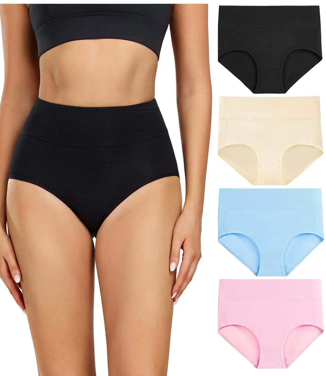 High Waist Cotton High-Waist Abdominal Briefs