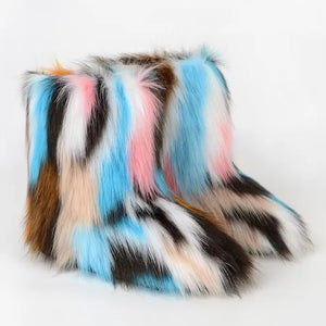 Winter Furry Faux Fur Boots